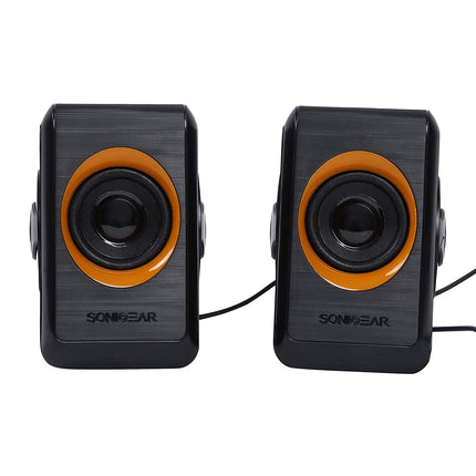 Shop SonicGear Quatro 2 Stereo Speaker - Sunny Orange Sonic Gear in Mauritius 