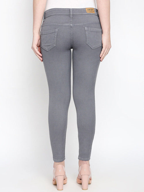 Shop Grey Mid Rise Slim Fit Jeans High Star in Mauritius 