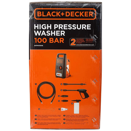 BLACK & DECKER BXPW1300E-B5 1300Watt 100 Bar, 390 L/hr Pressure Washer for Car wash and Home use - Mycart.mu in Mauritius at best price