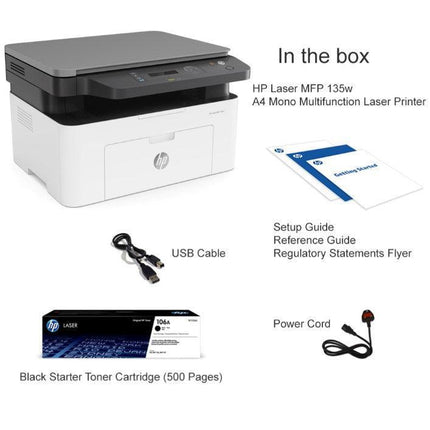 HP 135W Multifunction Laser Printer, White - Mycart.mu in Mauritius at best price