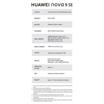 Huawei Nova 9 Se - Mycart.mu in Mauritius at best price