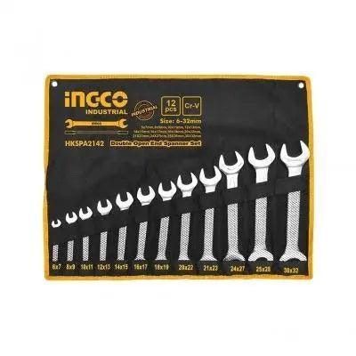 INGCO DOUBLE OPEN END SPANNER SET HKSPA2142 - Mycart.mu in Mauritius at best price