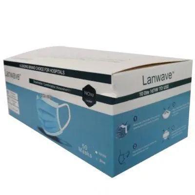 LANWAVE Face mask 3ply - 50pcs in a box - Mycart.mu in Mauritius at best price