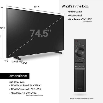 Samsung 4K 75-inch Smart UHD QLED TV - Mycart.mu in Mauritius at best price