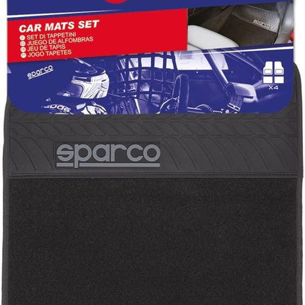 SPARCO Car Mat with PVCHeel Pad Black - Mycart.mu in Mauritius at best price