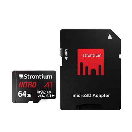 STRONTIUM Nitro A1 microSD Card 100MB/s with Adapter - Mycart.mu in Mauritius at best price