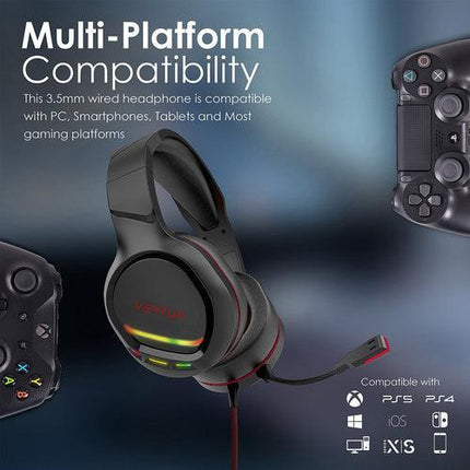 VERTUX - Noise Isolating Amplified Wired Gaming Headset - TOKYO.RED - Mycart.mu in Mauritius at best price